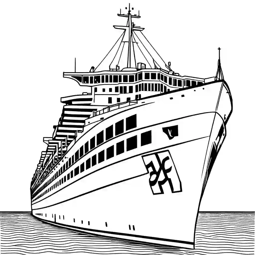 SS Normandie coloring pages